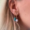 Boucle d'oreille Ariel - Bleu Azur - À l'unité