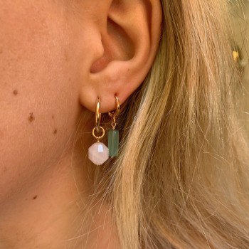 Elyn Earring - Aqua Green - Per unit