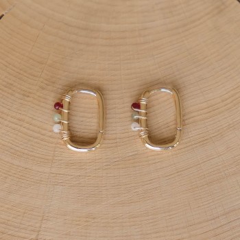 Marta Earrings - Garnet -...