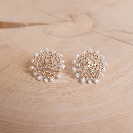 Boucles d'oreilles Albertine - Blanc