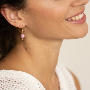 Léopold Earring - Raspberry - Per unit