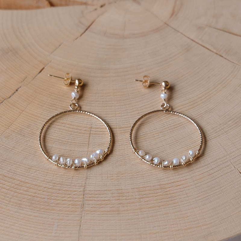 Boucles d'oreilles Salomé - Blanc