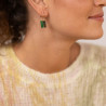 Boucle d'oreille Elyn  - Vert Aventurine - À l'unité