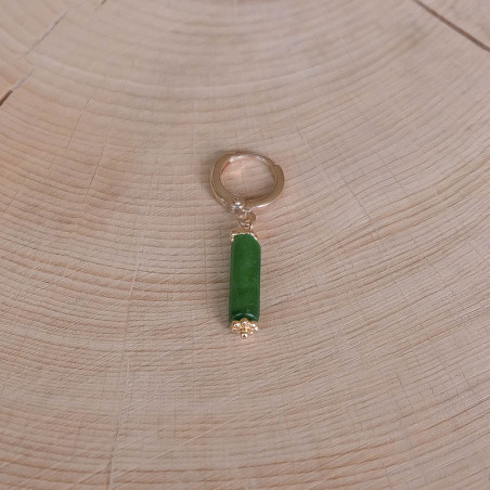 Boucle d'oreille Elyn  - Vert Aventurine - À l'unité