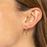 Boucles d'oreilles Cécilia double - Noir