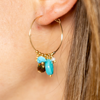 Boucles d'oreilles Poppy - Turquoise