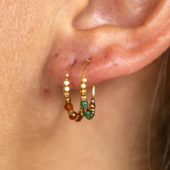 Mélodie Earrings - Aventurine Green