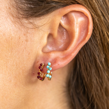 Zoé Earrings - Large Model - Garnet