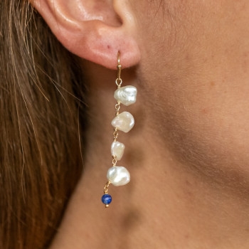 Boucles d'oreilles Coralie - Bleu Azur