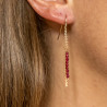 Antoine Earrings - Red Garnet