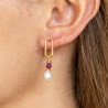 Roch Earrings - Red garnet