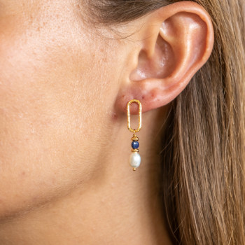 Boucles d'oreilles Roch - Bleu Azur