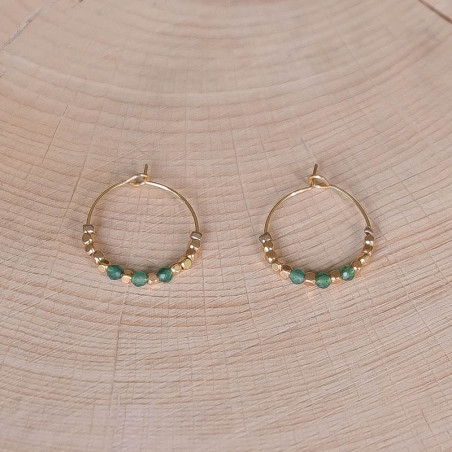 Mélodie Earrings - Aventurine Green