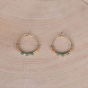 Boucles d'oreilles Mélodie - Vert Aventurine