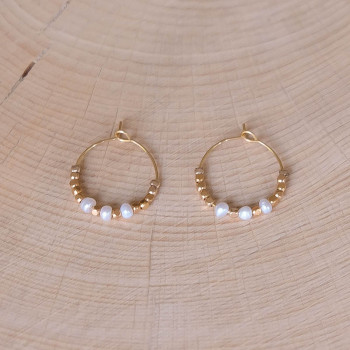 Boucles d'oreilles Mélodie - Blanc