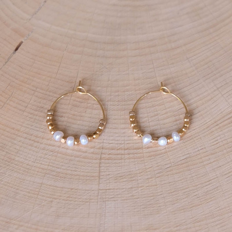 Boucles d'oreilles Mélodie - Blanc