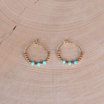 Boucles d'oreilles Mélodie - Turquoise