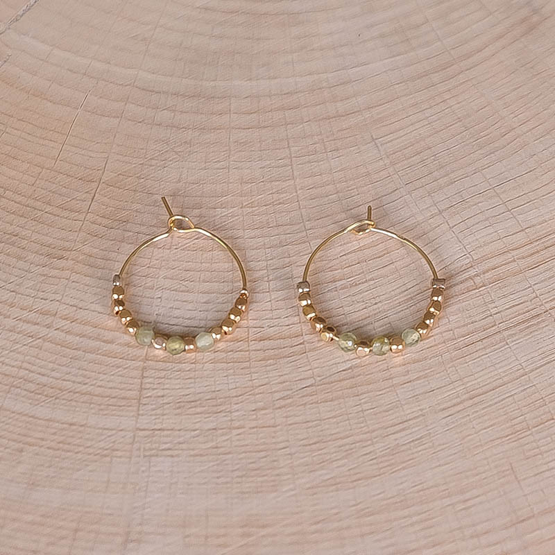 Boucles d'oreilles Mélodie - Olive