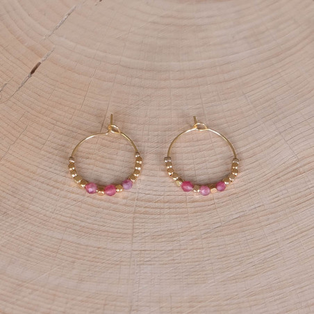 Boucles d'oreilles Mélodie - Rose