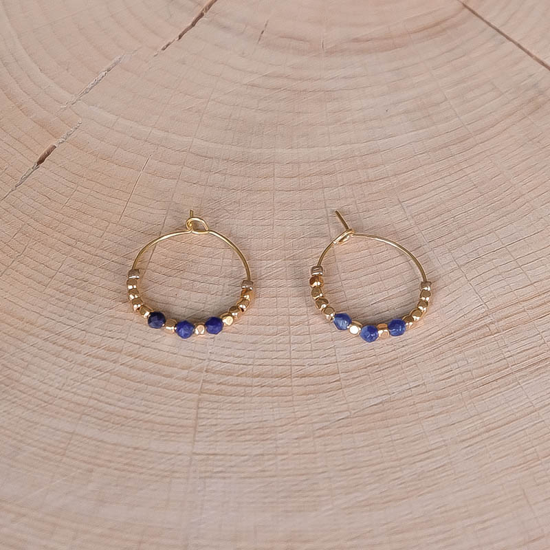 Boucles d'oreilles Mélodie - Bleu azur