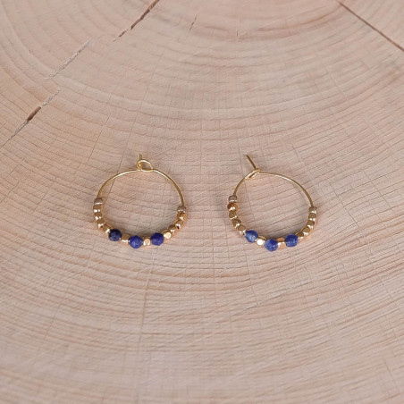 Boucles d'oreilles Mélodie - Bleu azur