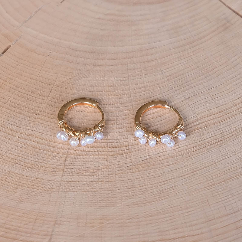 Boucles d'oreilles Zoé - Grand Modèle - Blanc