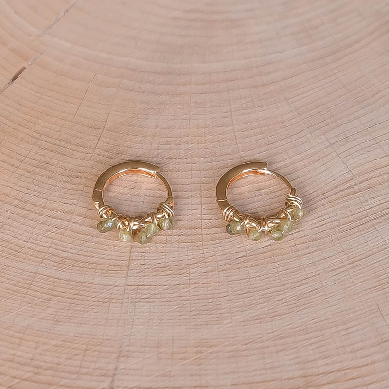 Boucles d'oreilles Zoé - Grand Modèle - Olive