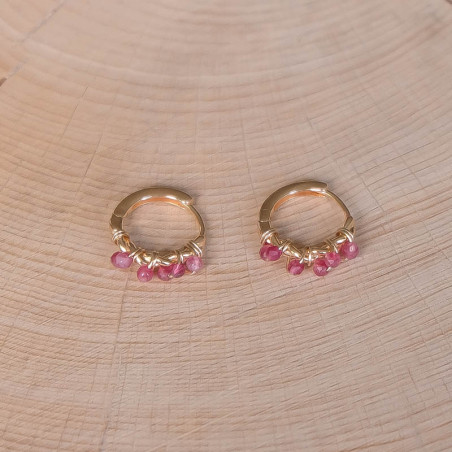 Boucles d'oreilles Zoé - Grand Modèle - Rose