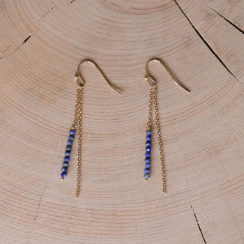 Boucles d'oreilles Antoine - Bleu Azur