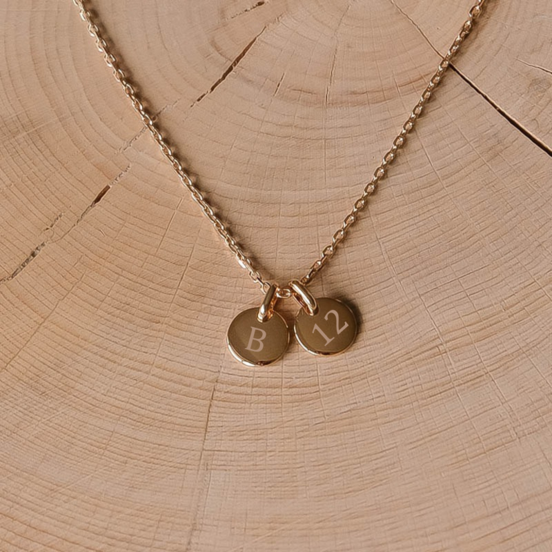 Albane Necklace - Personalized - 2 medals