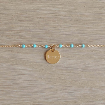 Bracelet Capucine - Turquoise - Personnalisable