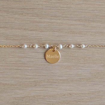 Bracelet Capucine - Blanc - Personnalisable